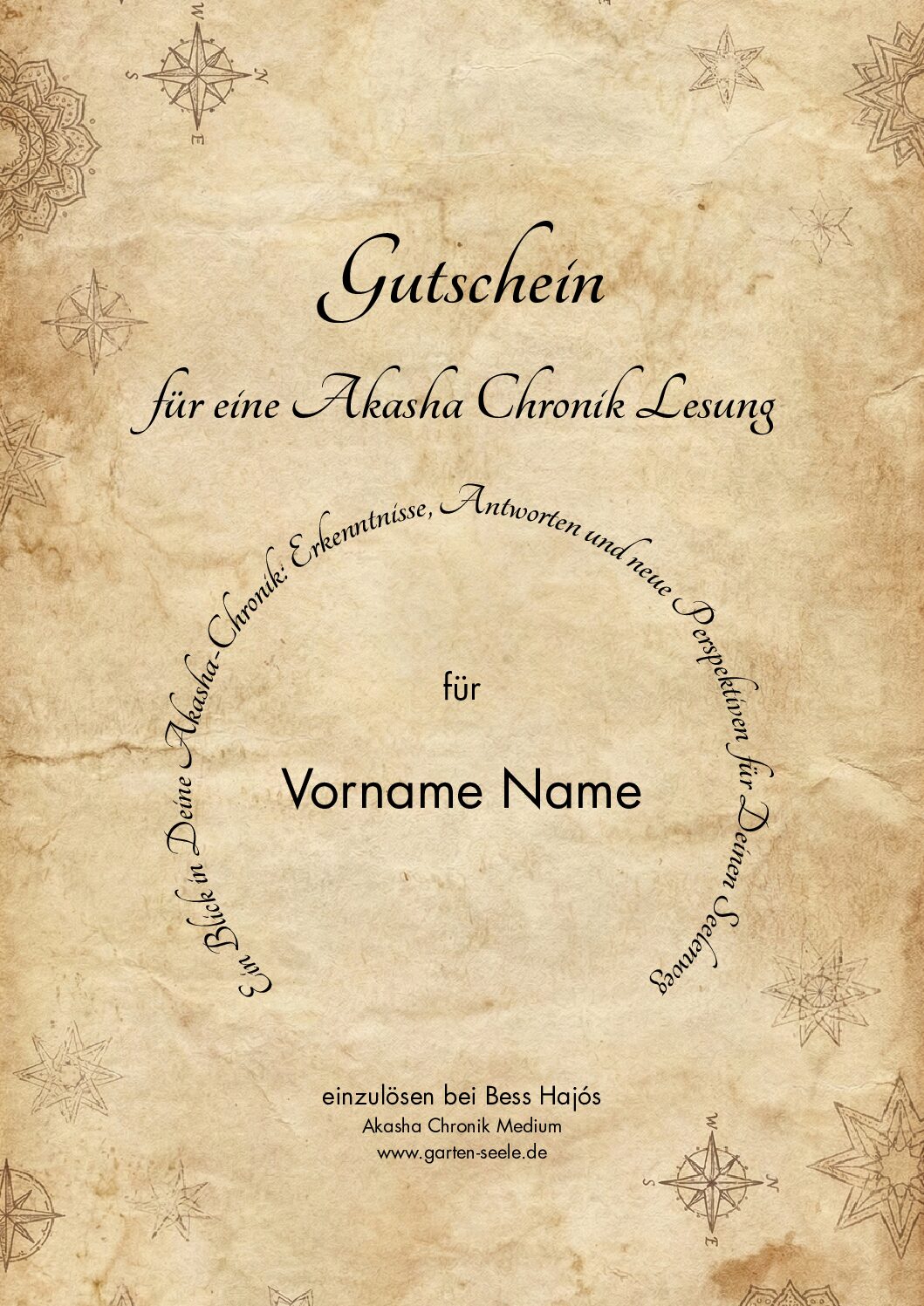 Akasha Chronik Lesung – Geschenk-Gutschein